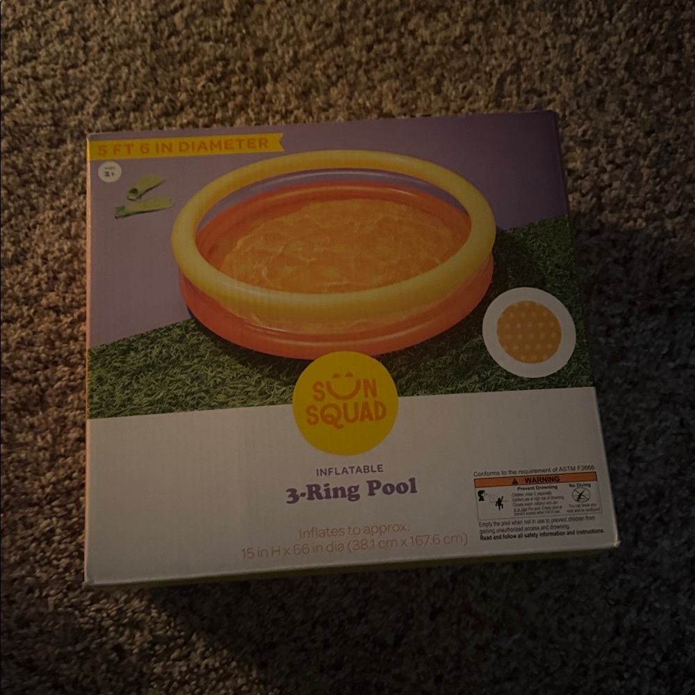 3 Ring Pool Sun Sun Squad NEW never used Outdoor Pool